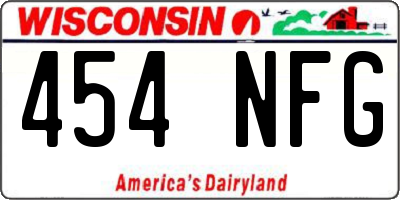 WI license plate 454NFG