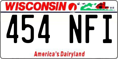 WI license plate 454NFI