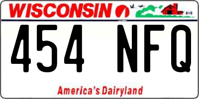 WI license plate 454NFQ