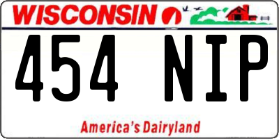 WI license plate 454NIP
