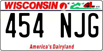 WI license plate 454NJG