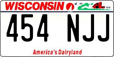 WI license plate 454NJJ