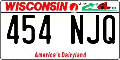 WI license plate 454NJQ