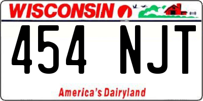 WI license plate 454NJT
