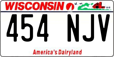 WI license plate 454NJV
