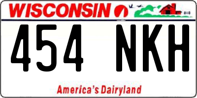 WI license plate 454NKH