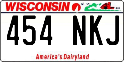 WI license plate 454NKJ