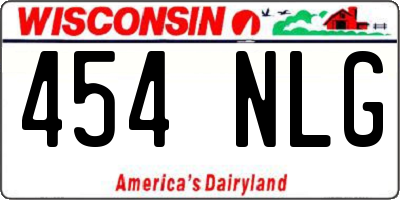 WI license plate 454NLG