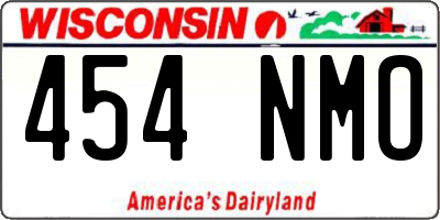 WI license plate 454NMO