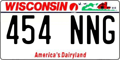 WI license plate 454NNG