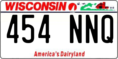 WI license plate 454NNQ
