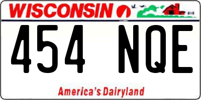 WI license plate 454NQE