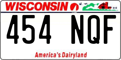 WI license plate 454NQF
