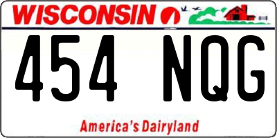 WI license plate 454NQG