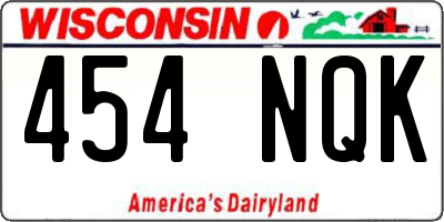 WI license plate 454NQK