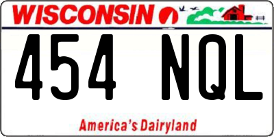 WI license plate 454NQL