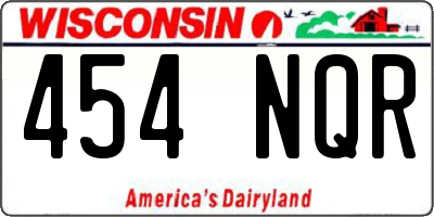 WI license plate 454NQR