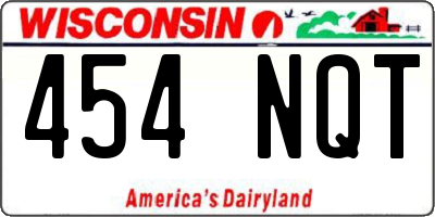 WI license plate 454NQT