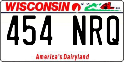 WI license plate 454NRQ