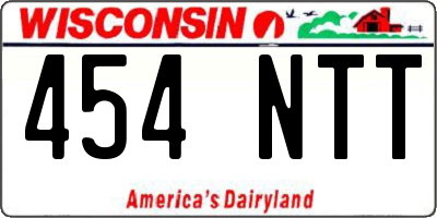 WI license plate 454NTT