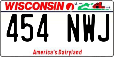 WI license plate 454NWJ