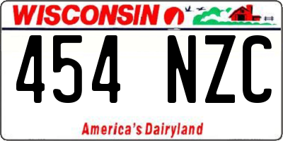 WI license plate 454NZC