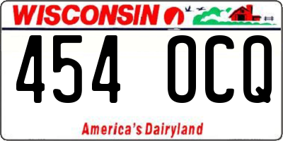 WI license plate 454OCQ