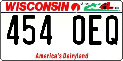 WI license plate 454OEQ