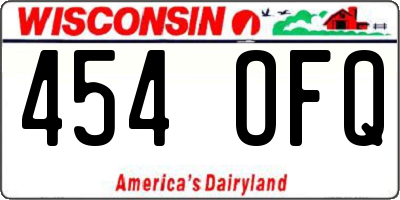 WI license plate 454OFQ