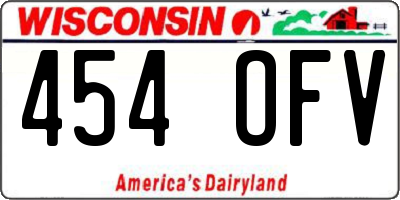 WI license plate 454OFV