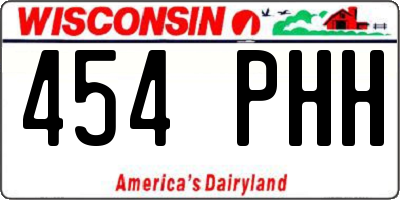 WI license plate 454PHH