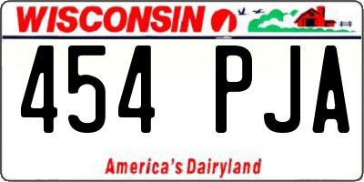 WI license plate 454PJA
