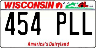 WI license plate 454PLL