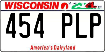WI license plate 454PLP