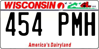 WI license plate 454PMH