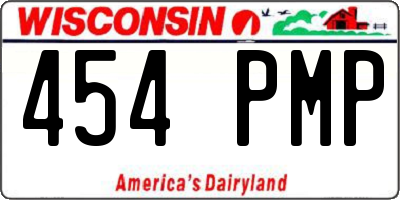 WI license plate 454PMP