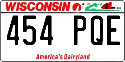WI license plate 454PQE