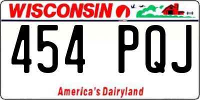 WI license plate 454PQJ