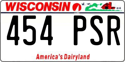 WI license plate 454PSR