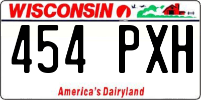 WI license plate 454PXH
