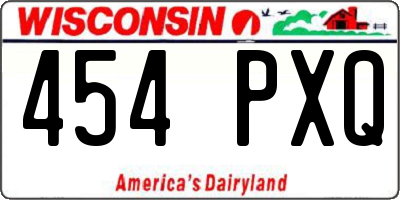 WI license plate 454PXQ