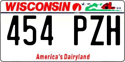 WI license plate 454PZH