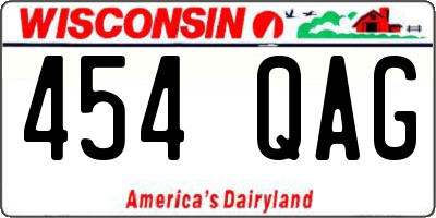 WI license plate 454QAG