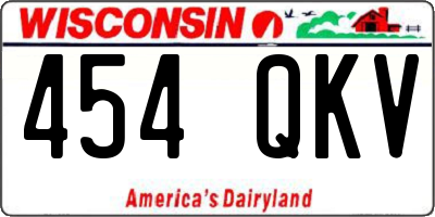 WI license plate 454QKV