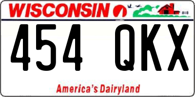WI license plate 454QKX
