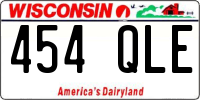 WI license plate 454QLE