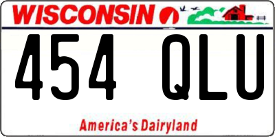 WI license plate 454QLU