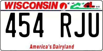 WI license plate 454RJU