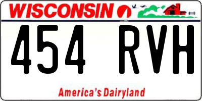 WI license plate 454RVH
