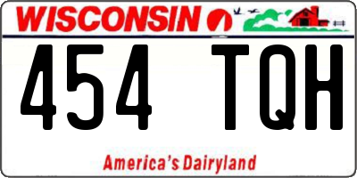 WI license plate 454TQH
